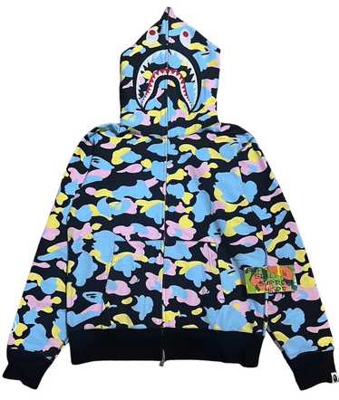 Bape BAPE NEW multi camo 2nd shark full zip hoodie - image 1