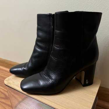 SAM ELDERMAN Black Leather Boots