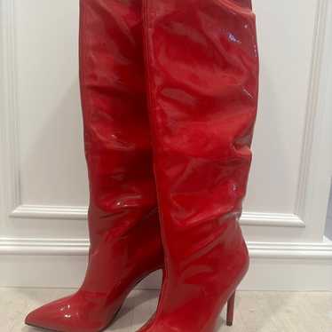 Jessica Simpson red patent Boots