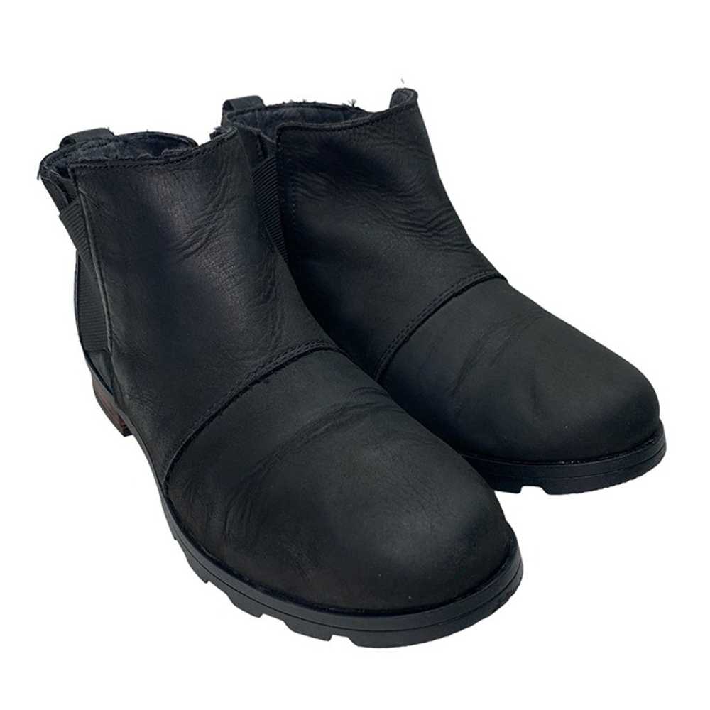 Sorel Emelie Chelsea Ankle Boot Black Leather Wat… - image 11