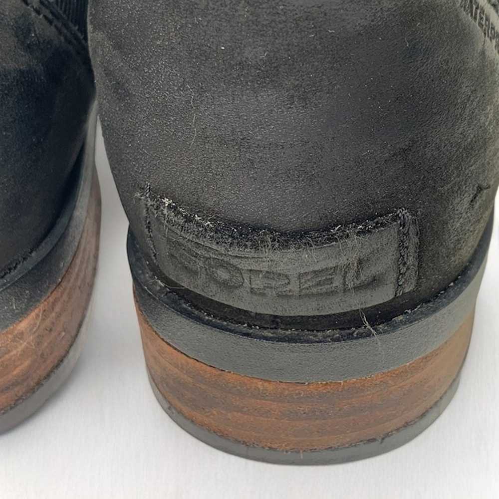 Sorel Emelie Chelsea Ankle Boot Black Leather Wat… - image 5