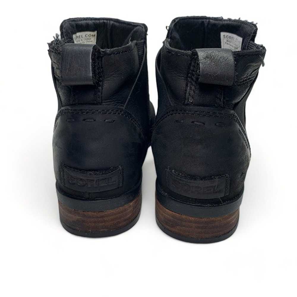 Sorel Emelie Chelsea Ankle Boot Black Leather Wat… - image 6