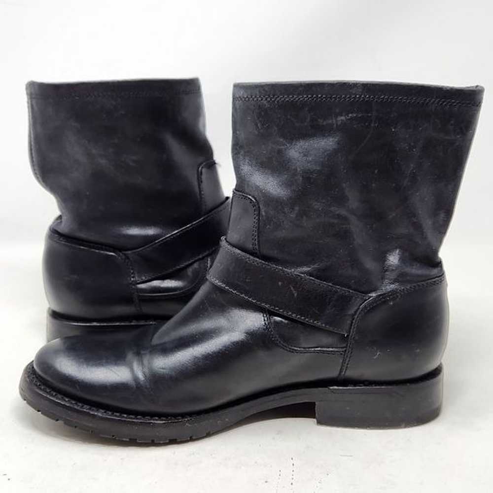 FRYE Natalie Engineer Short Boots Black Leather 6B - image 10