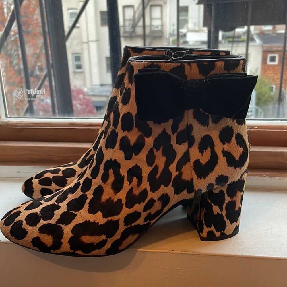 kate spade leopard print boots with bow - image 3