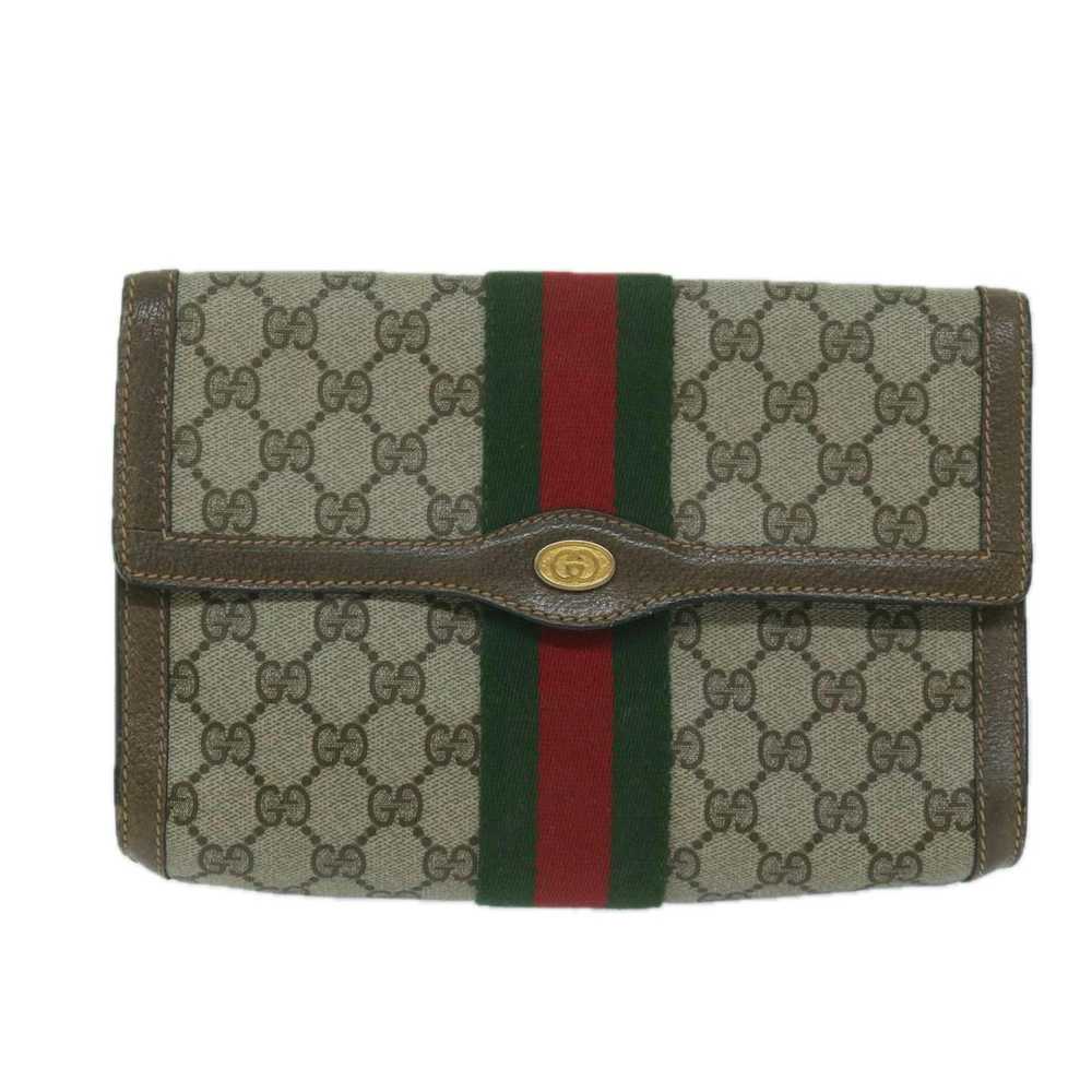 Gucci GUCCI GG Supreme Web Sherry Line Clutch Bag… - image 2