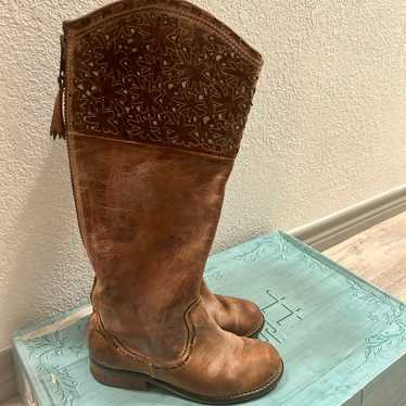 Corral leather tall womens brown boots