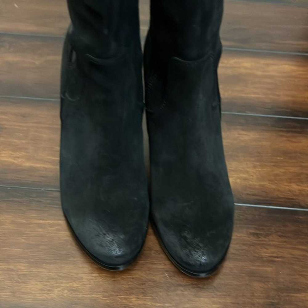Frye Mikaela Tall Boots Slender Calf  Black leath… - image 10