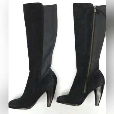 Frye Mikaela Tall Boots Slender Calf  Black leath… - image 1