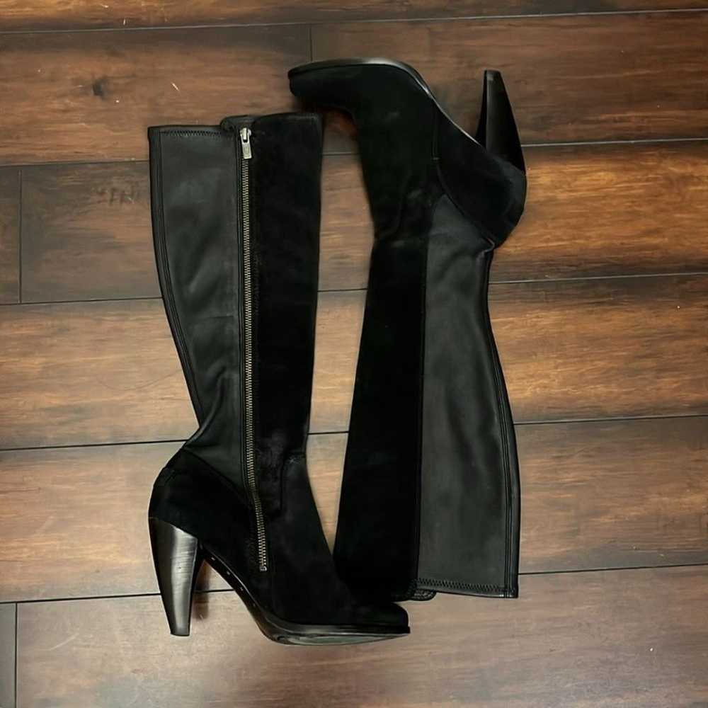 Frye Mikaela Tall Boots Slender Calf  Black leath… - image 3