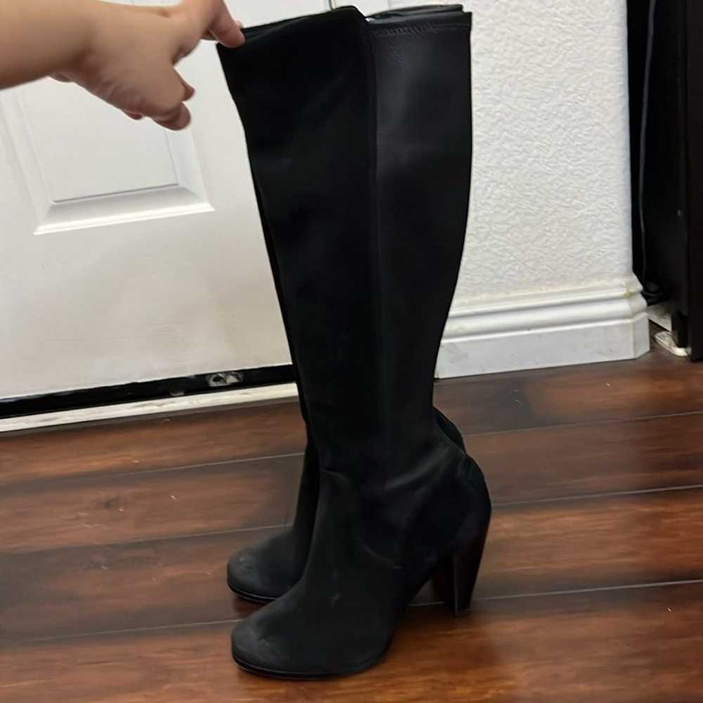 Frye Mikaela Tall Boots Slender Calf  Black leath… - image 5