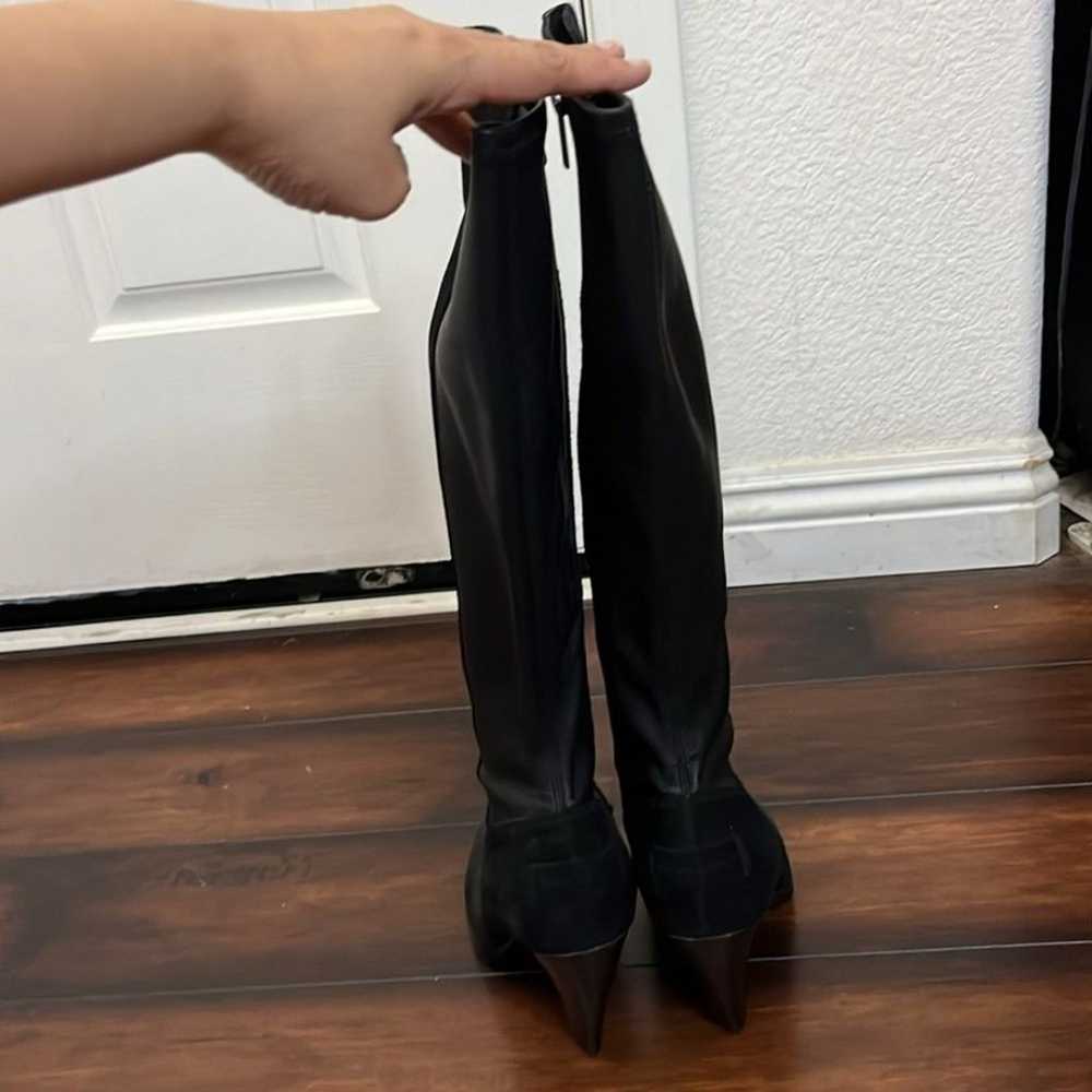 Frye Mikaela Tall Boots Slender Calf  Black leath… - image 6