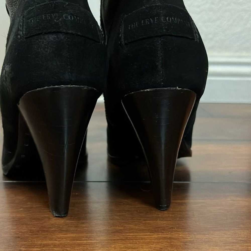 Frye Mikaela Tall Boots Slender Calf  Black leath… - image 7