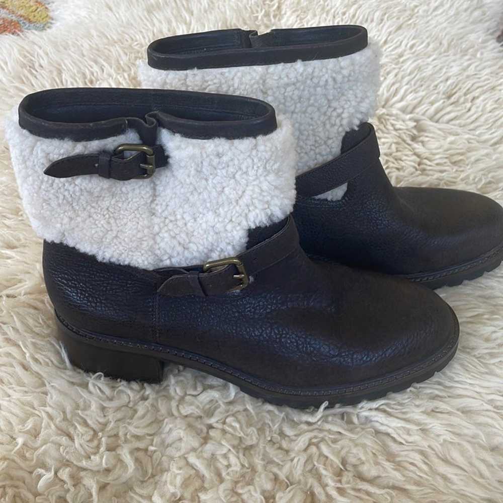 Coach Gabriela leather and sheepskin boots - image 1