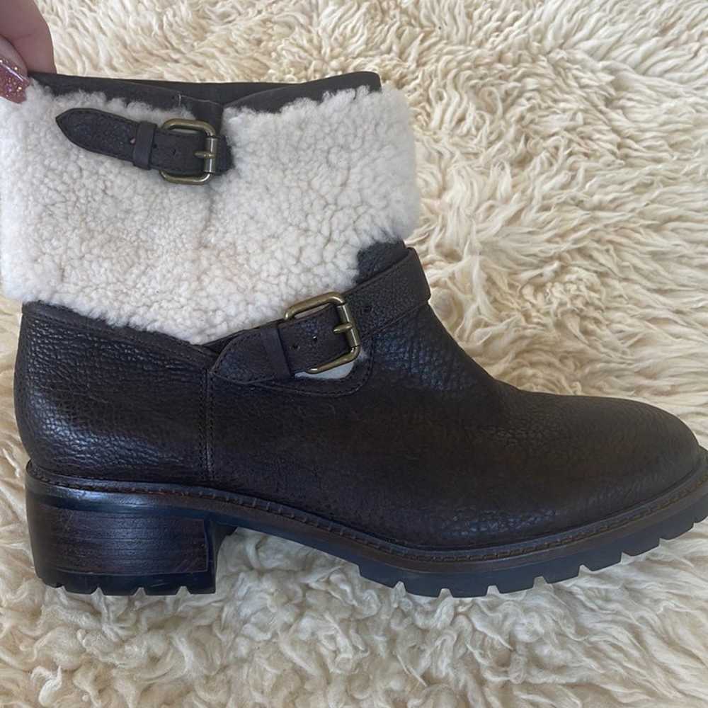 Coach Gabriela leather and sheepskin boots - image 3