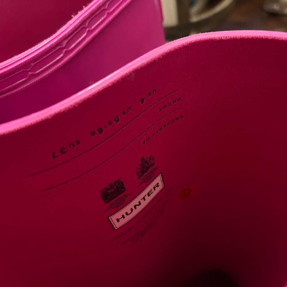 pink hunter rainboots - image 2