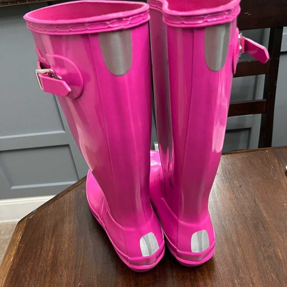 pink hunter rainboots - image 3