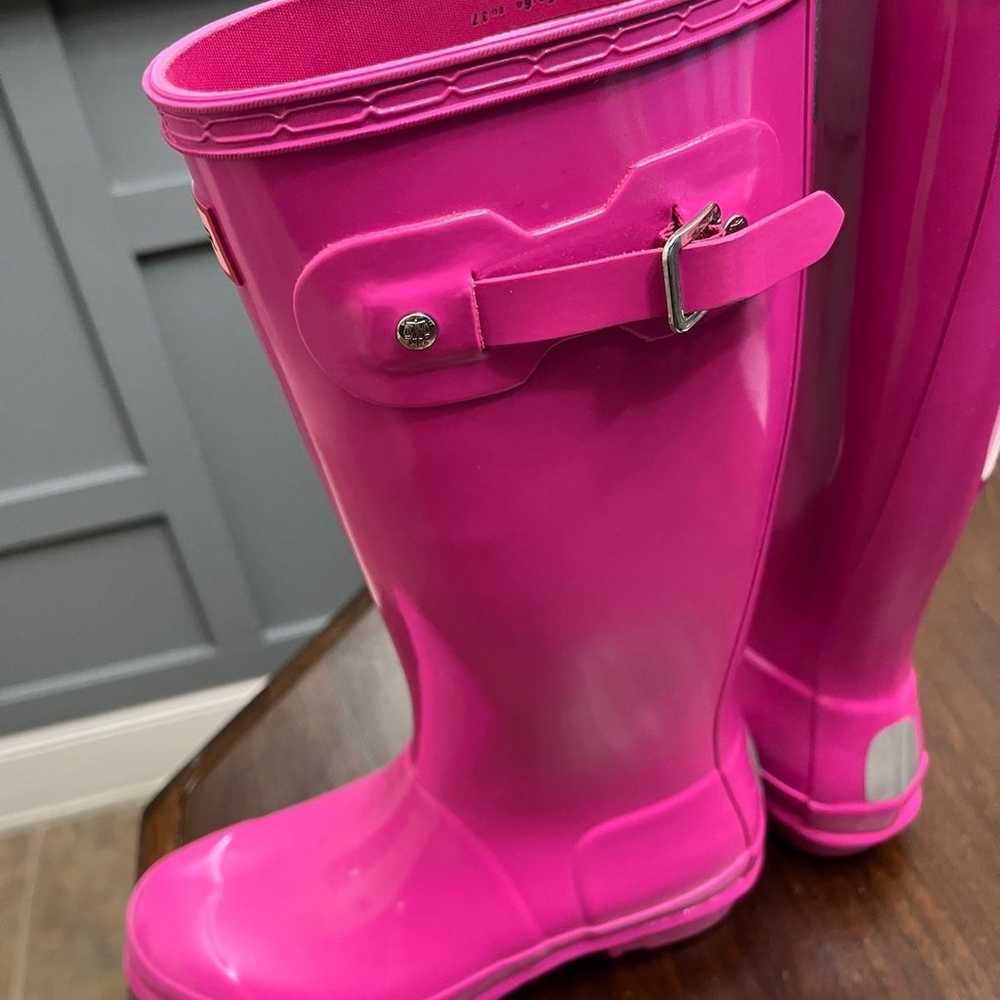 pink hunter rainboots - image 4