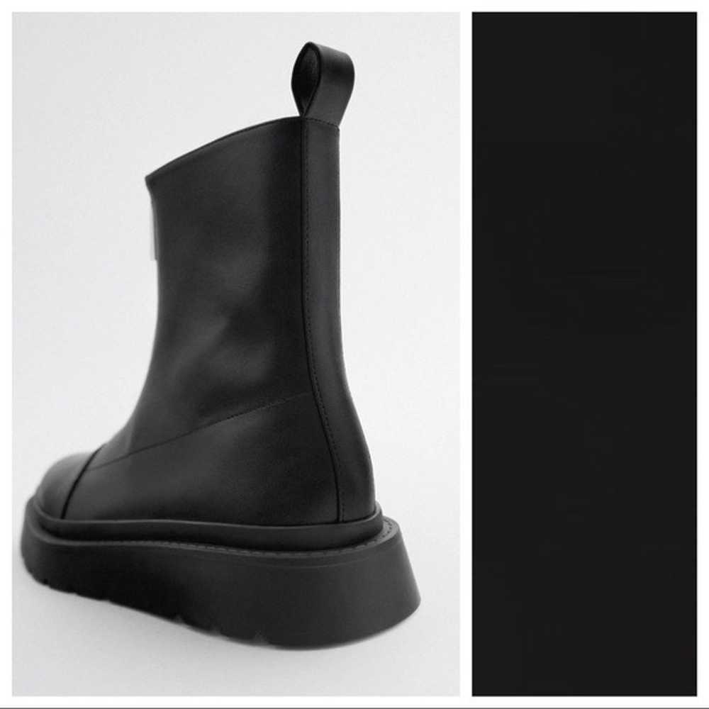NWOT. Zara Flat Ankle Boots. Size 9. - image 2