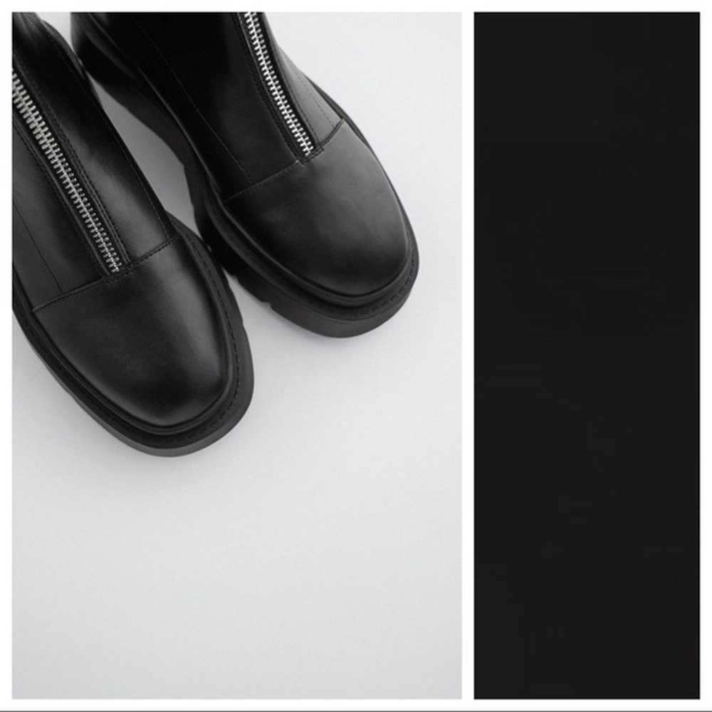 NWOT. Zara Flat Ankle Boots. Size 9. - image 3