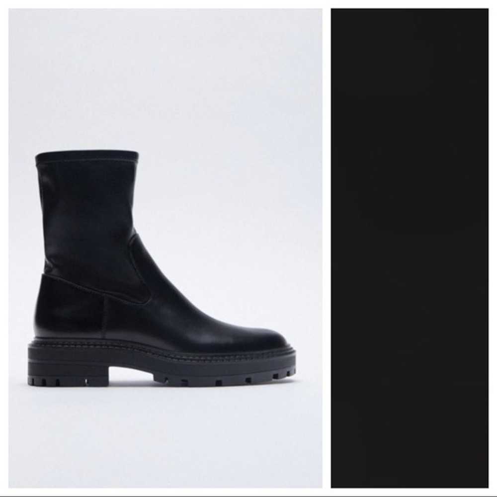 NWOT. Zara Flat Ankle Boots. Size 9. - image 5