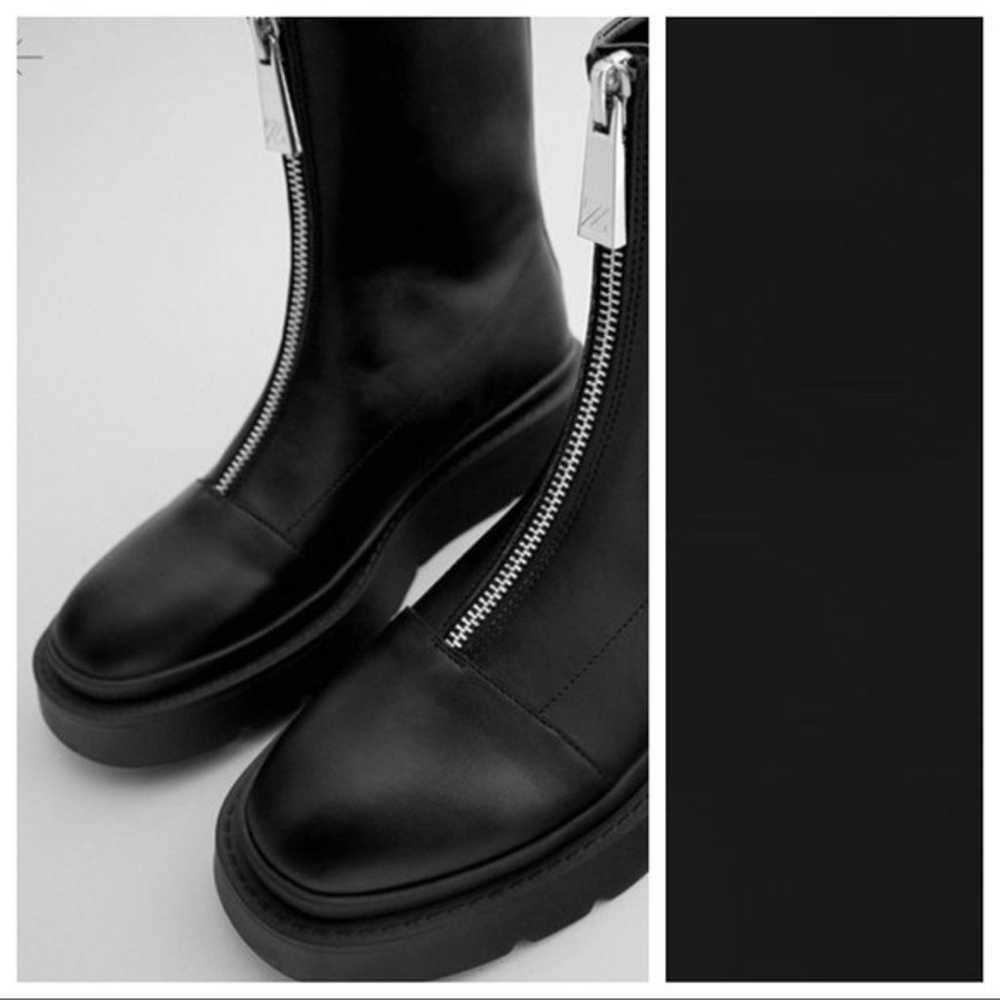 NWOT. Zara Flat Ankle Boots. Size 9. - image 6