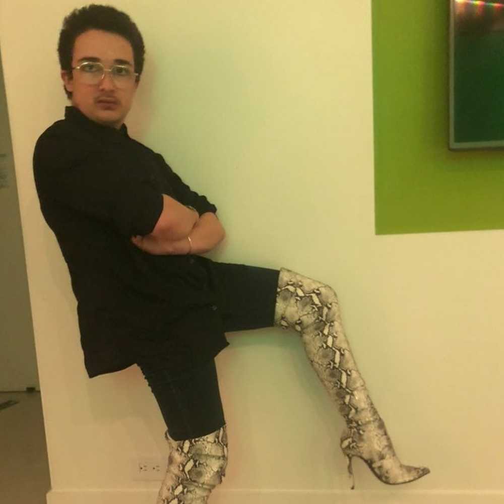 Thigh-High Snakeskin Boots - image 3