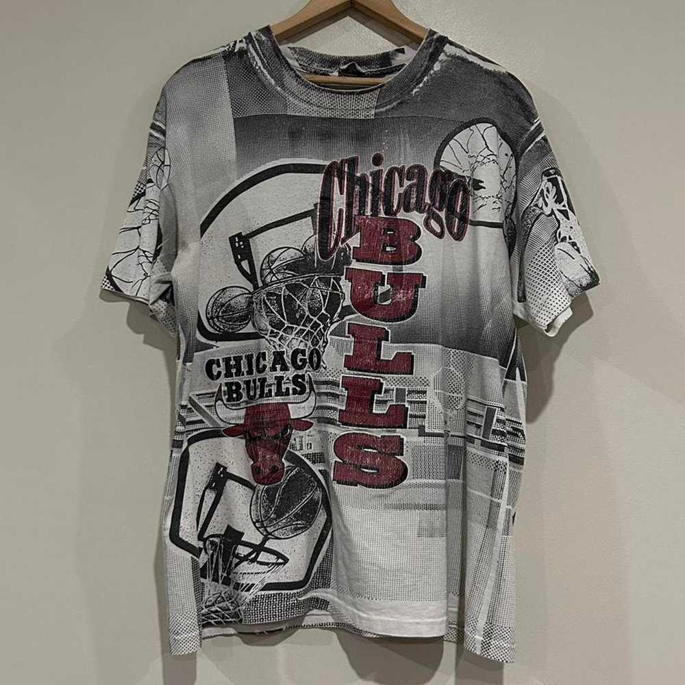 Other Vintage Chicago Bulls All Over Print Tee Sh… - image 1