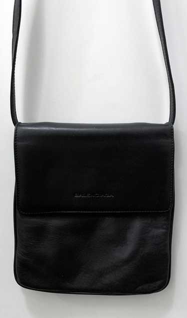 Balenciaga Black Leather Padded Side Bag