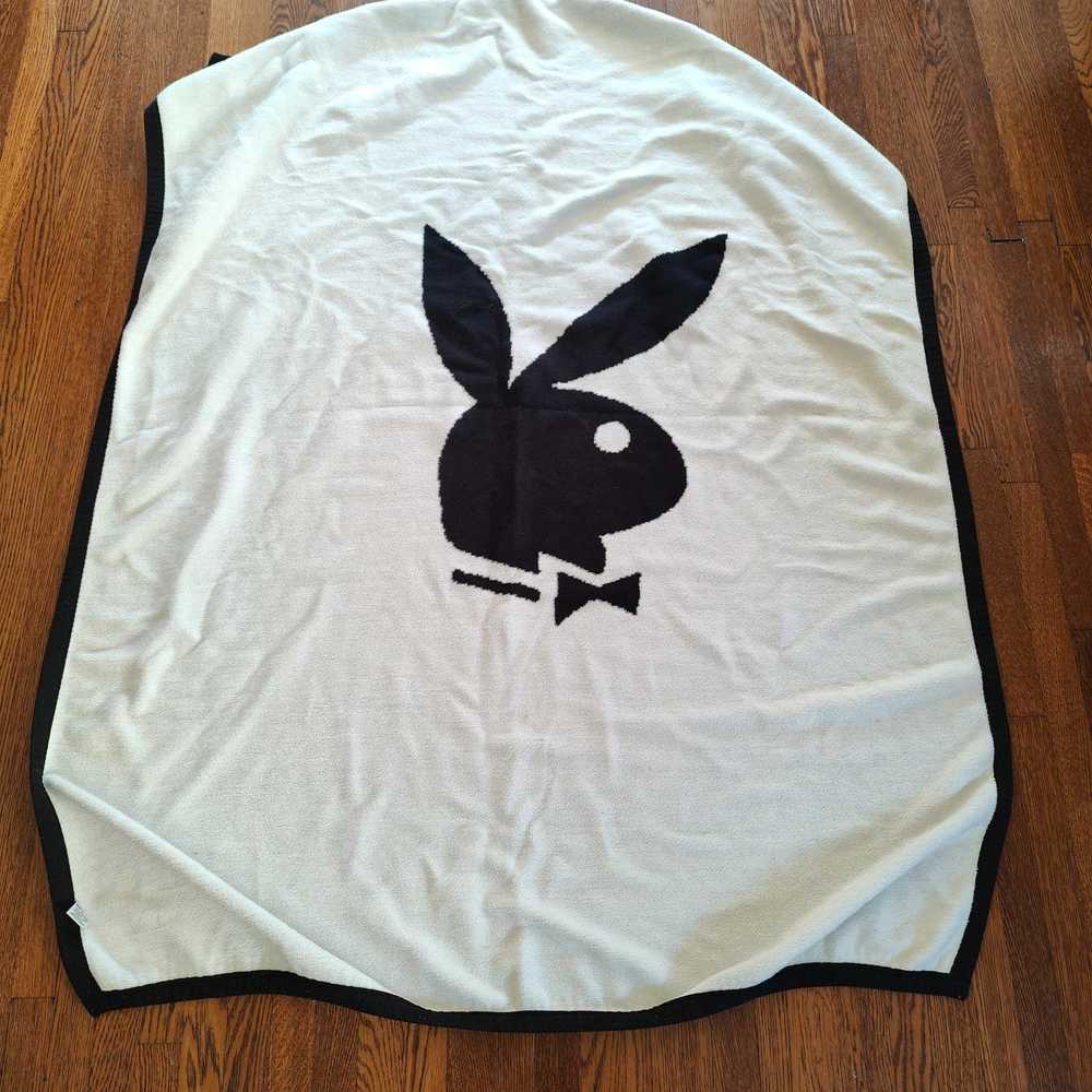 Playboy Viintage Y2K Playboy Logo Throw Blanket B… - image 5