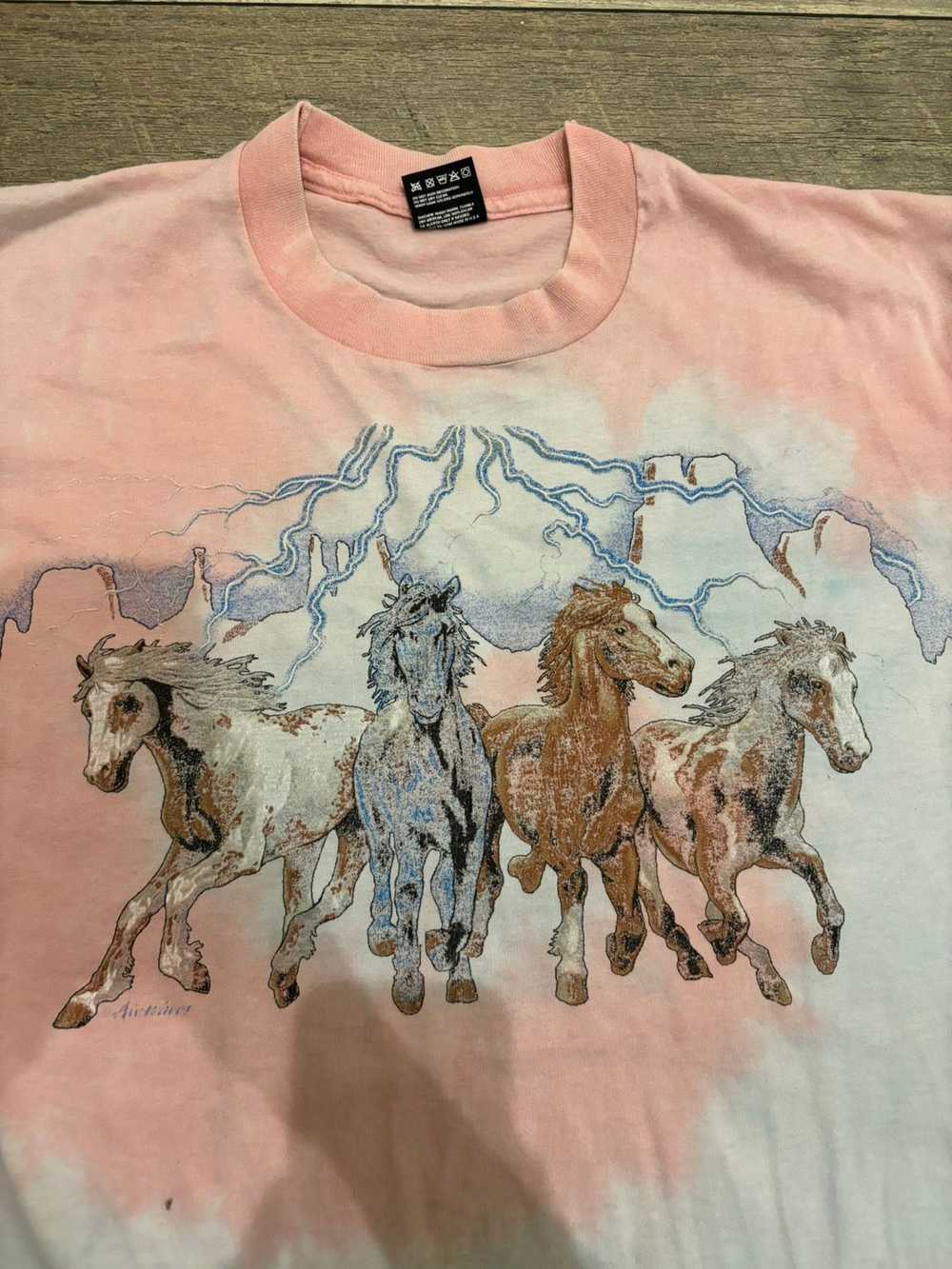 Vintage Vintage 1990s Tye Dye Horse tee - image 2