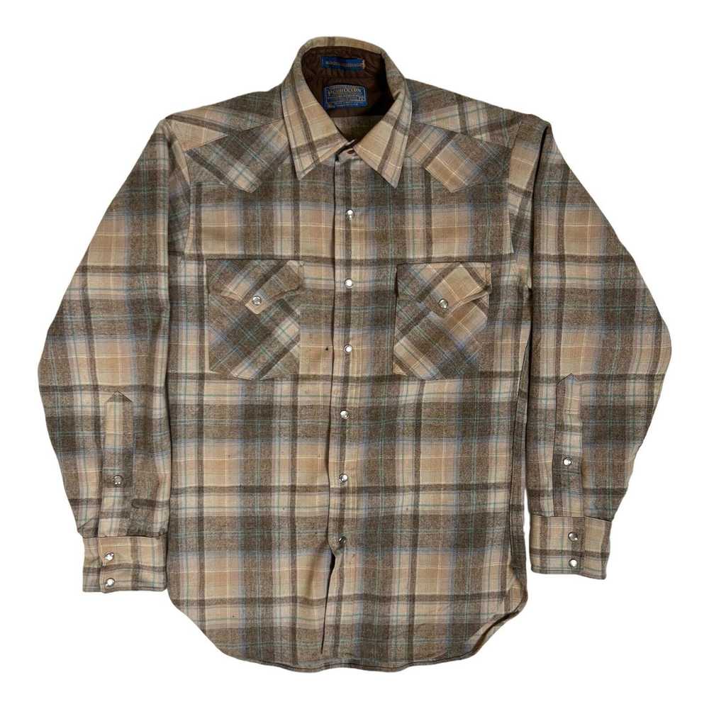 Pendleton Vintage Pendleton Flannel Plaid Wool Sh… - image 1