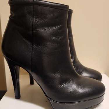 Barneys New York CO-OP "Becky" Black Leather Plat… - image 1