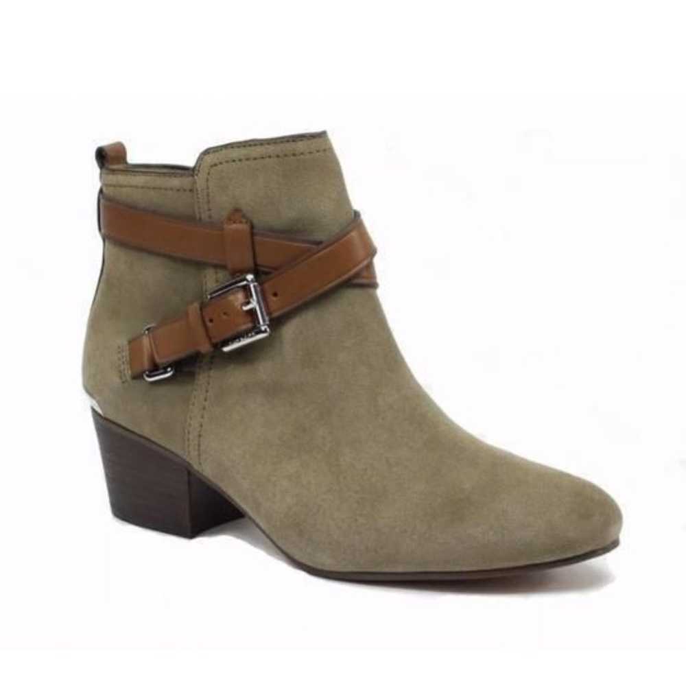 NEW COACH Pauline Slate Gray Suede Leather Bootie… - image 1