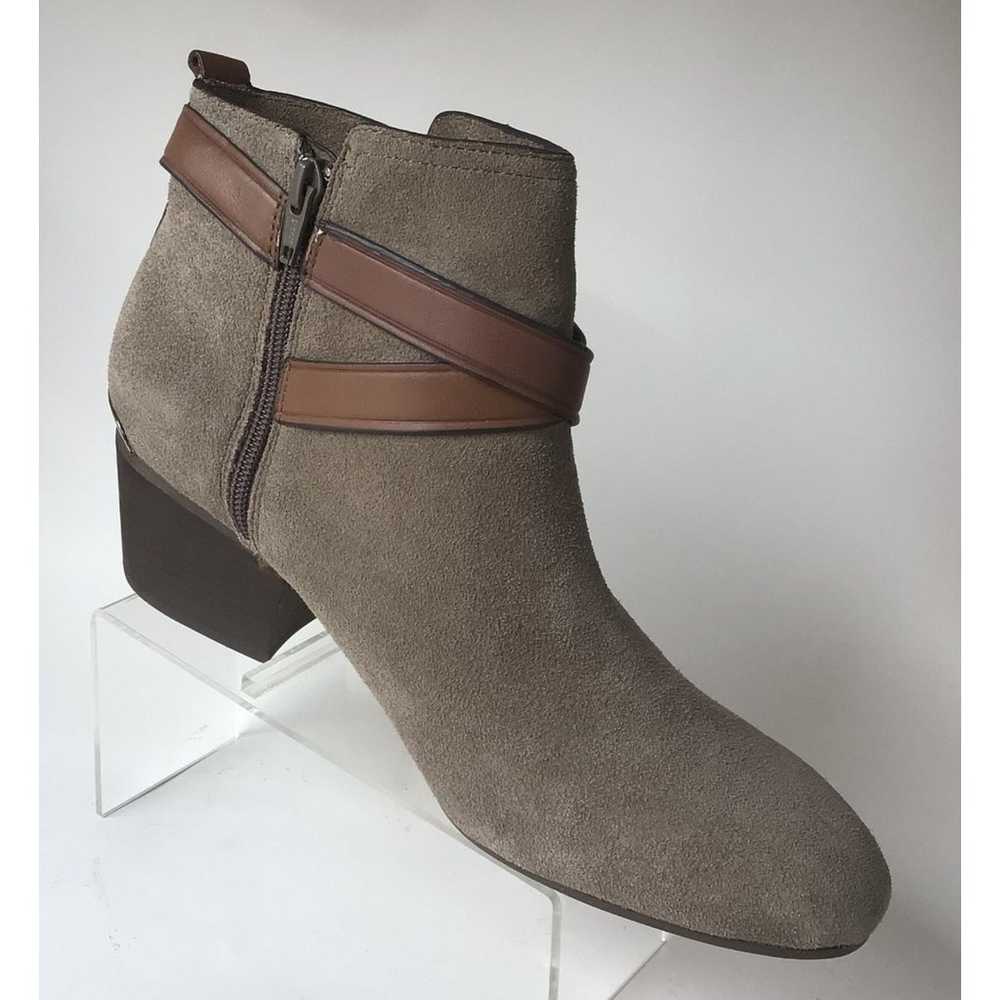NEW COACH Pauline Slate Gray Suede Leather Bootie… - image 2