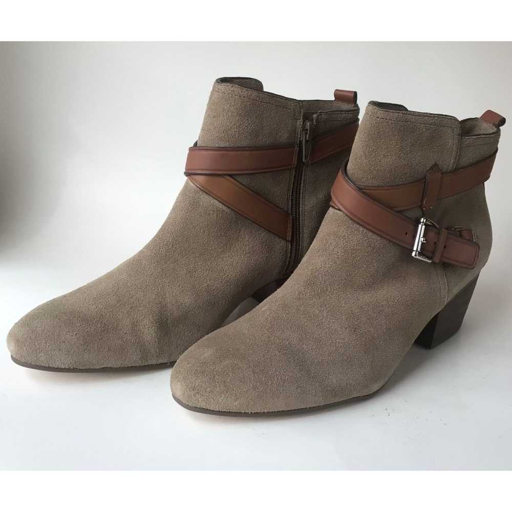 NEW COACH Pauline Slate Gray Suede Leather Bootie… - image 7