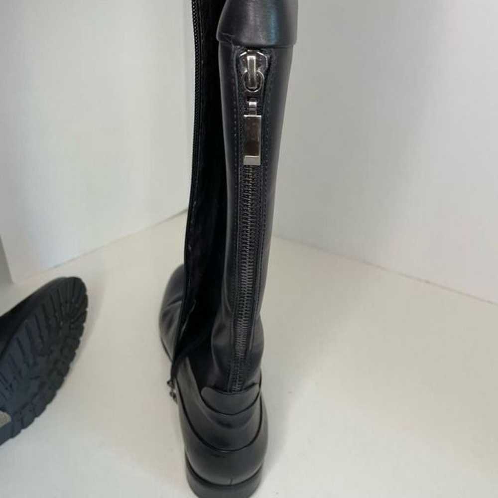 Spring step Knee high leather riding boots black … - image 2