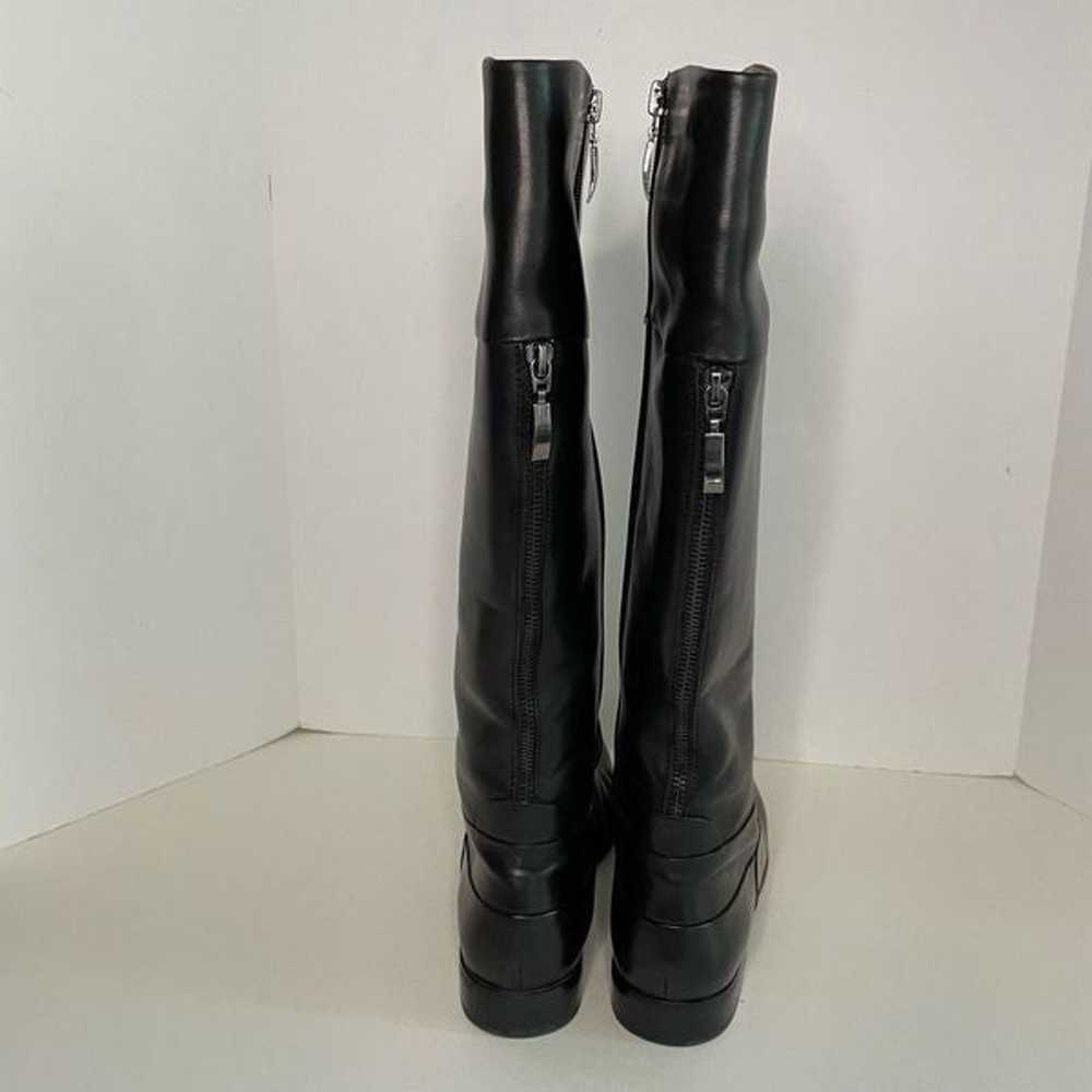 Spring step Knee high leather riding boots black … - image 6