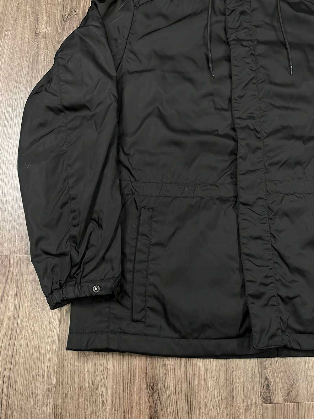 Prada Prada Nylon Hooded Zip-Up Jacket Coat Black… - image 2