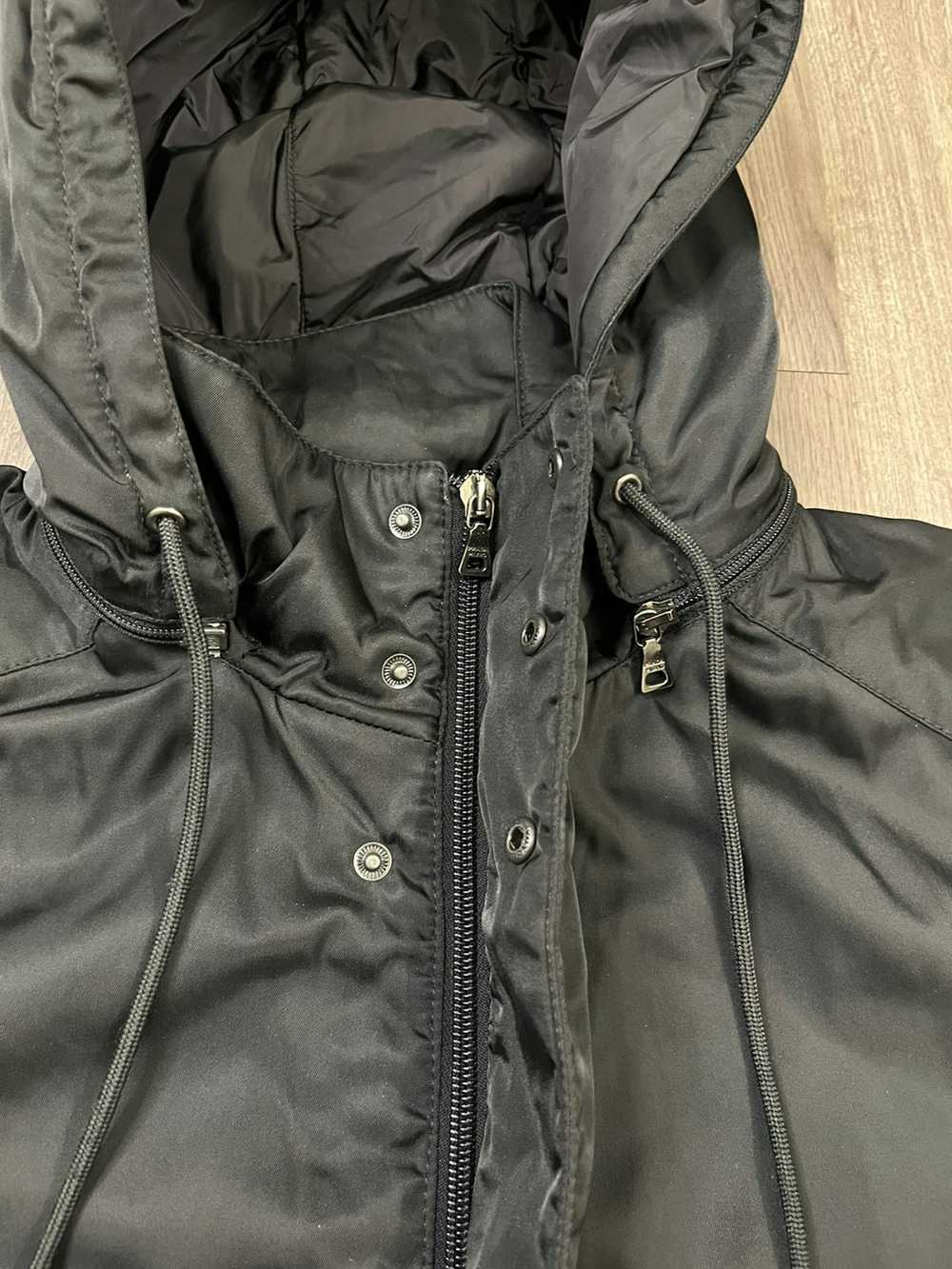 Prada Prada Nylon Hooded Zip-Up Jacket Coat Black… - image 6