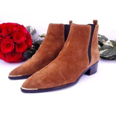 Marc Fisher Suede Leather Ankle Boot Bootie Chels… - image 1
