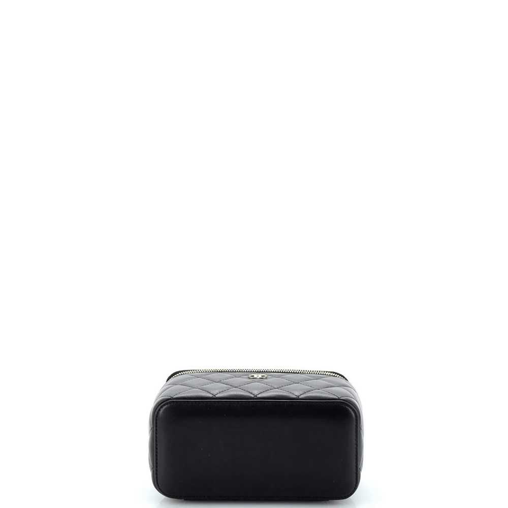 Chanel Classic Vanity Case with Chain Quilted Lam… - image 5