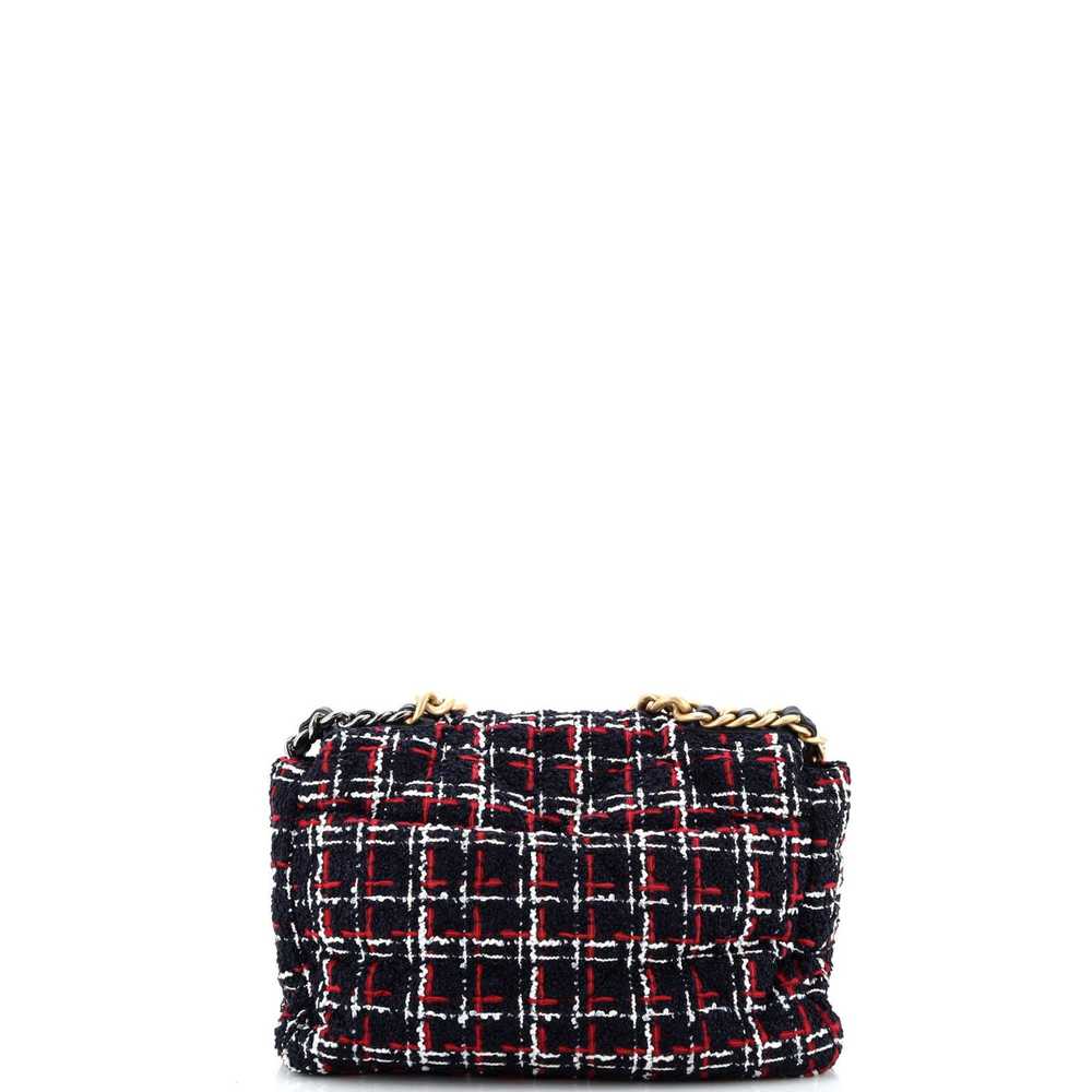 Chanel 19 Flap Bag Quilted Tweed Large - image 4