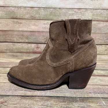 Frye Brown Suede Lillian Ankle Boots