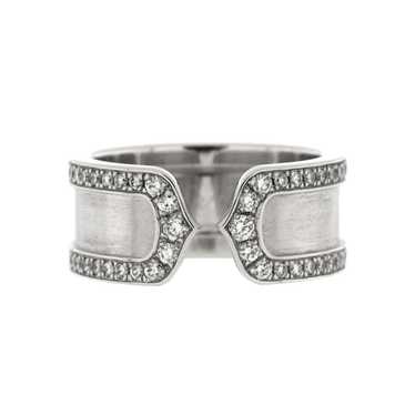 Cartier C de Cartier Ring 18K White Gold with Pav… - image 1