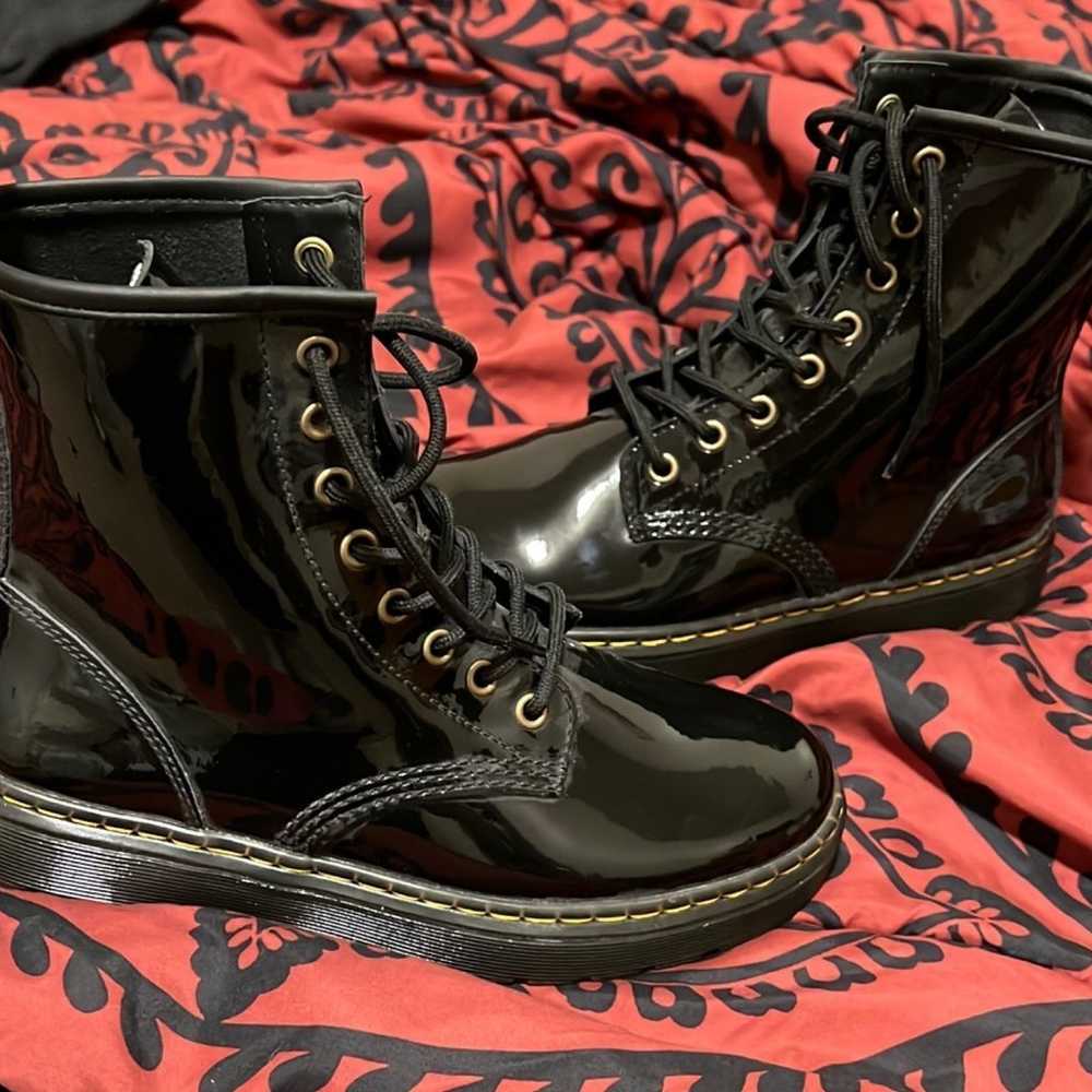 Dr. Martens 1460 Patent Boots in Black - image 2