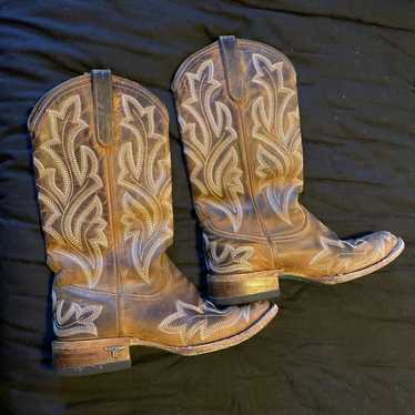 Lane Saratoga Ladies Western Boots 8.5 Brown Leath