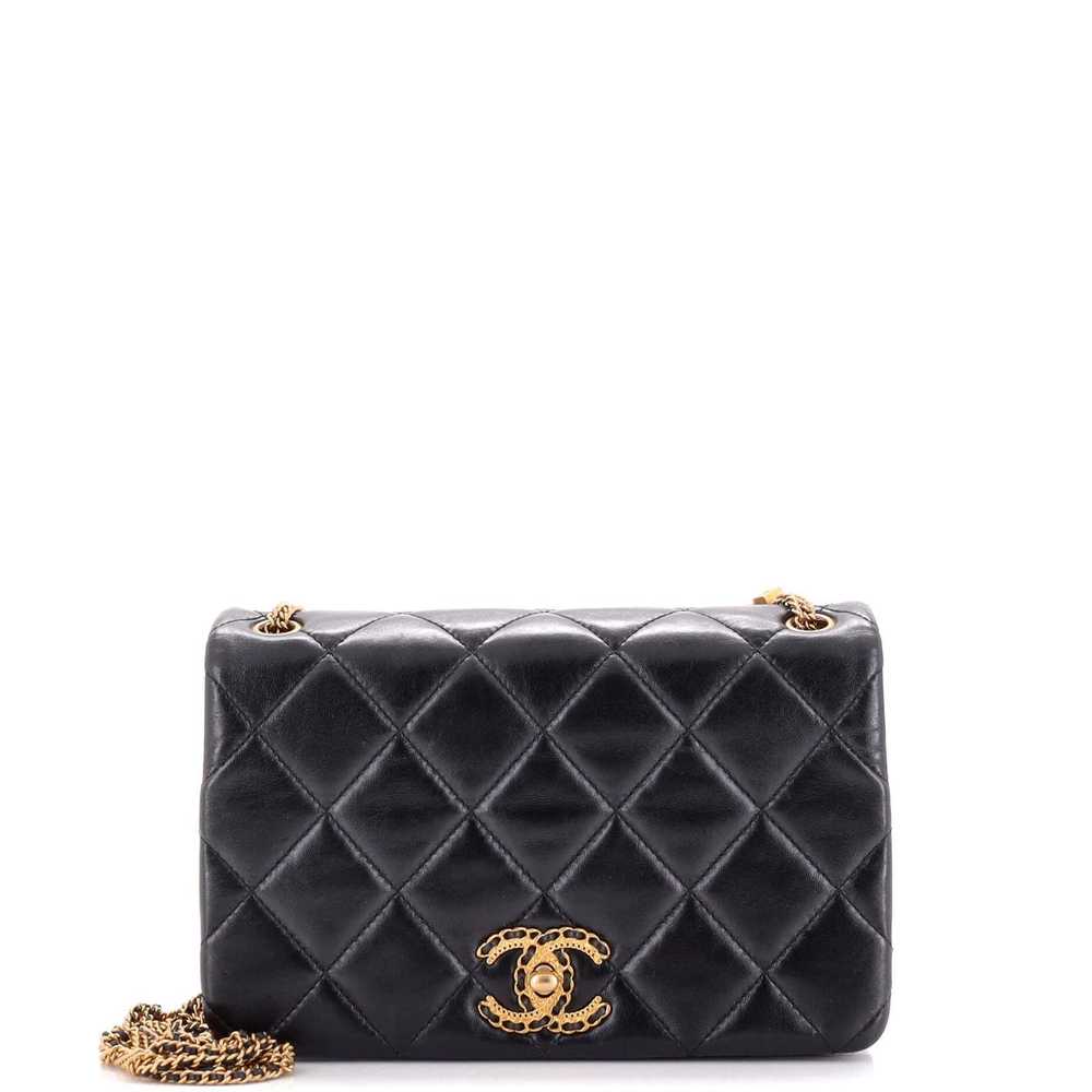 Chanel On And On Full Flap Bag Quilted Lambskin M… - image 1