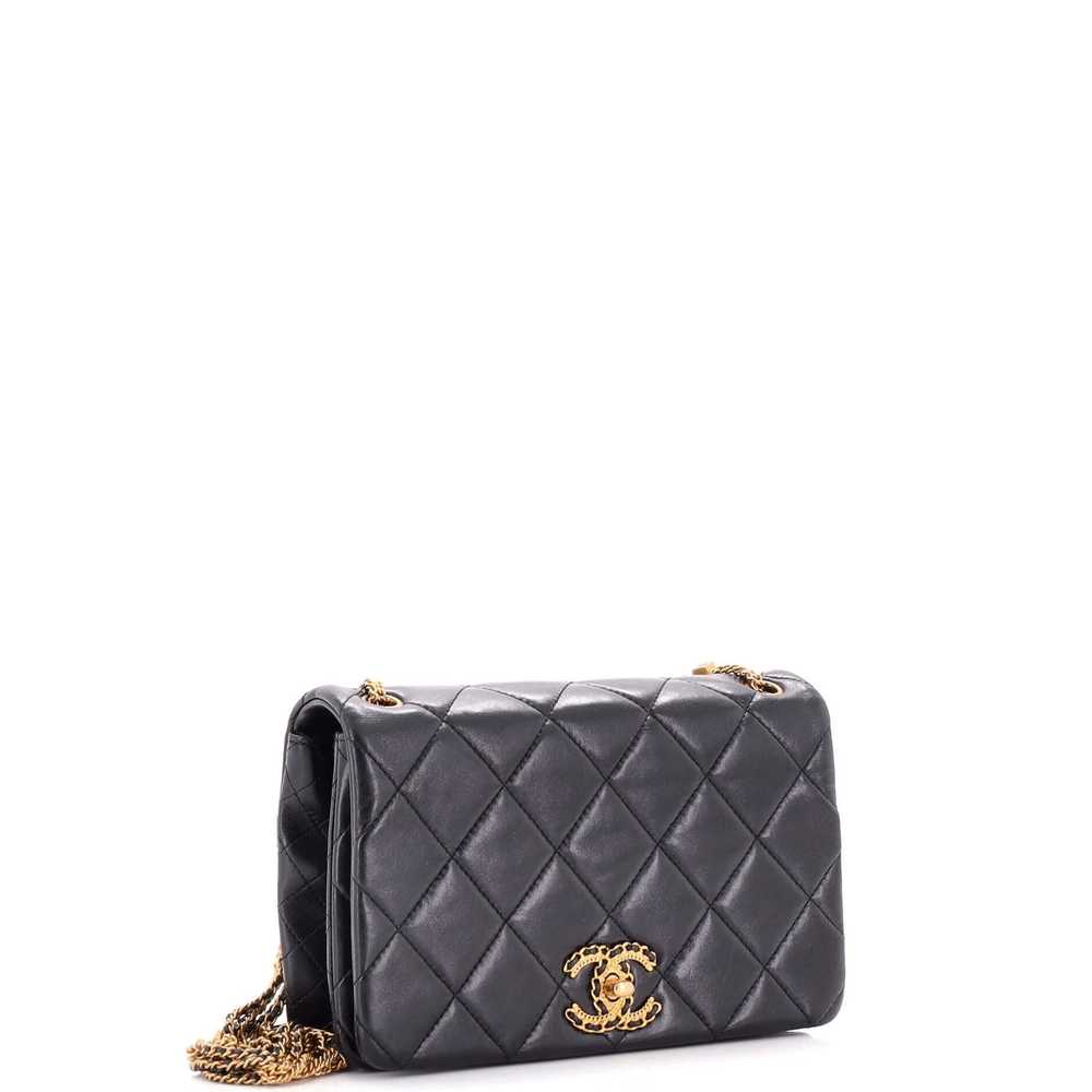 Chanel On And On Full Flap Bag Quilted Lambskin M… - image 3