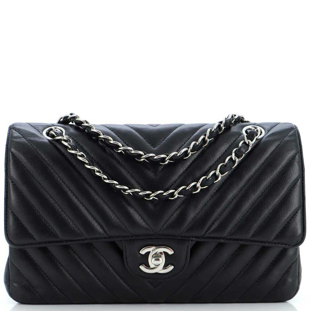 Chanel Classic Double Flap Bag Chevron Lambskin M… - image 1