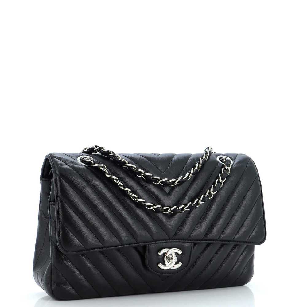 Chanel Classic Double Flap Bag Chevron Lambskin M… - image 2